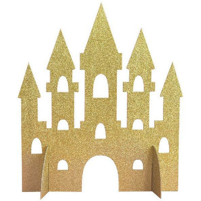Gold Glitter Princess Castle Centrepiece