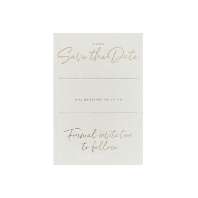 Gold Save The Date Cards