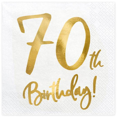 70th Birthday Party Paper Napkins Party Deco