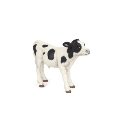 black and white calf toy figure