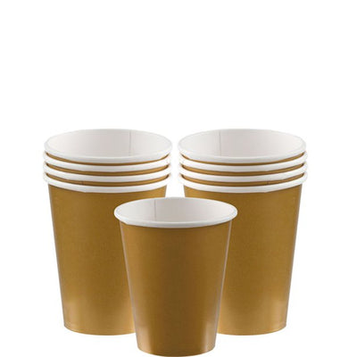 gold party cups