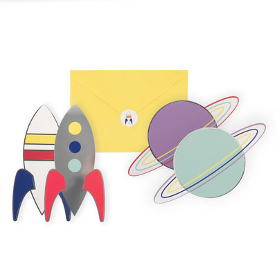 My Little Day - Space Party Invitations (Pk8) - MLD-INVIT-COSMO- The Original Party Bag Company