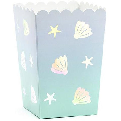 Party Deco - Narwhal Popcorn Boxes (Pk6) - POP10- The Original Party Bag Company