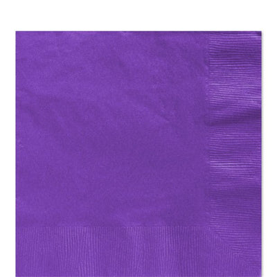 purple paper party napkins