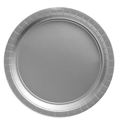 silver paper party plates