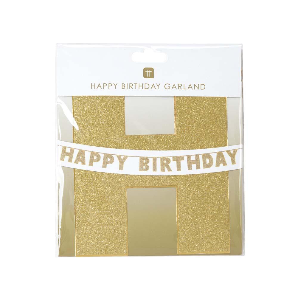 Luxe Gold Happy Birthday Garland The Original Party Bag Company