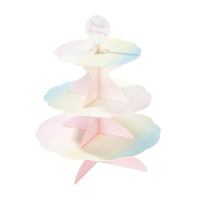 Talking Tables - Reversible Cakestand with 4 Toppers - pastel-cakestand- The Original Party Bag Company