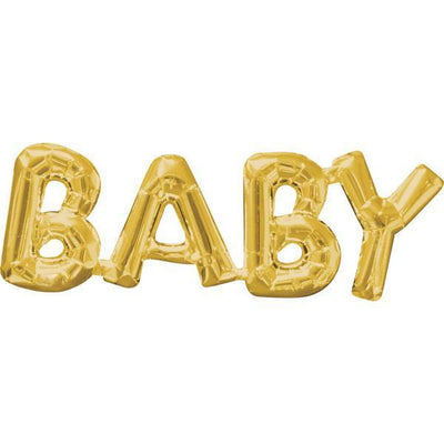 The Original Party Bag Company - Gold BABY Balloon Banner - 3376301- The Original Party Bag Company
