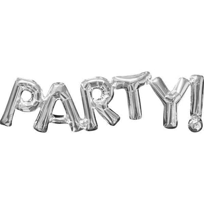 The Original Party Bag Company - Silver PARTY Balloon - 3309901- The Original Party Bag Company