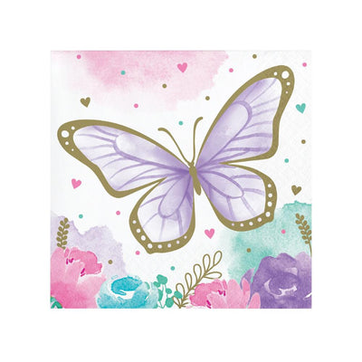 butterfly shimmer napkins