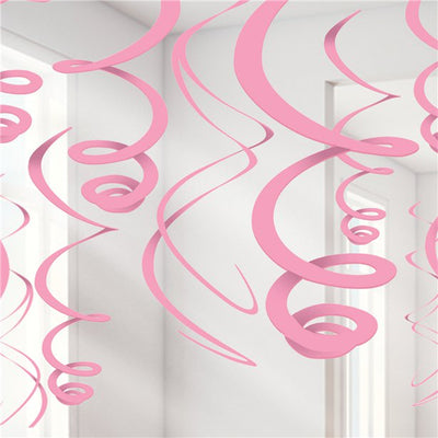 Pink Swirl Decorations 
