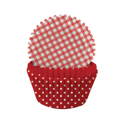 red cupcake cases