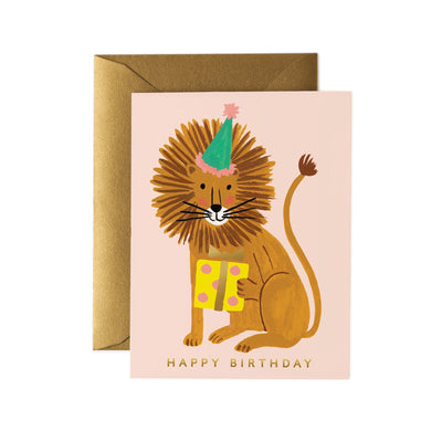 lion Happy Birthday card