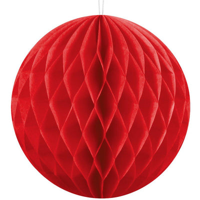 Red Honeycomb Ball Decoration