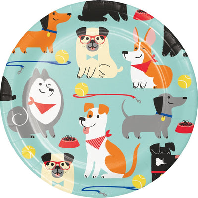 dog themed party plates - puppy party