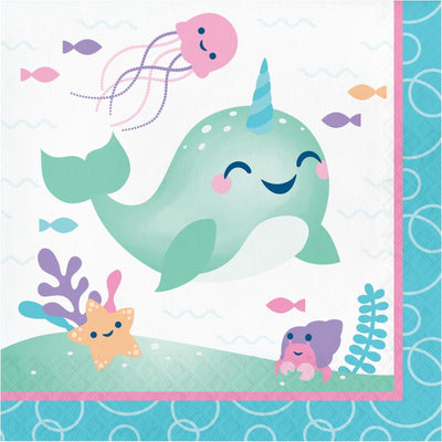 narwhal party napkins
