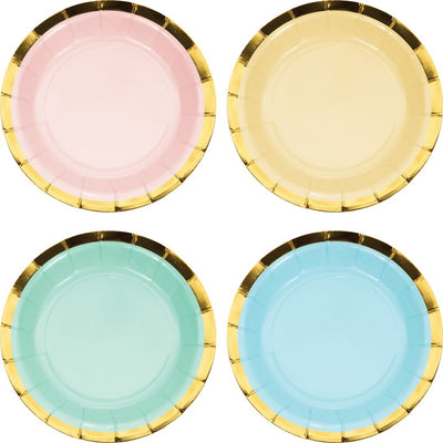 pastel party plates