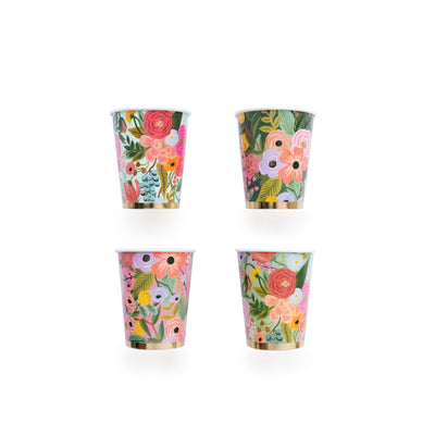 floral party cups
