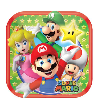 Super Mario Paper Party Plates - Nintendo Gaming Party
