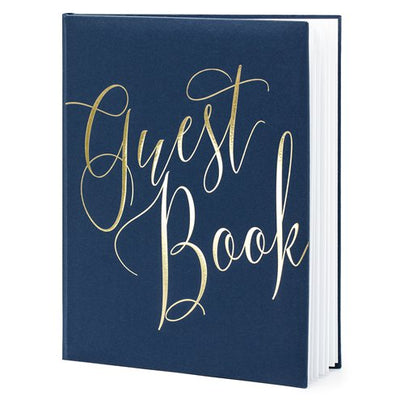 Navy and Gold Guest Book