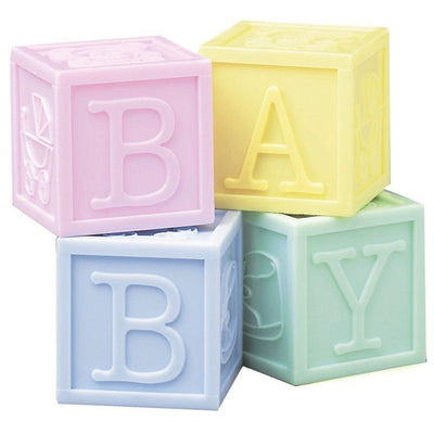 Baby blocks cake decoration - Baby shower
