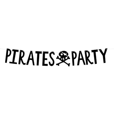 Pirates Party Black Banner Party Deco
