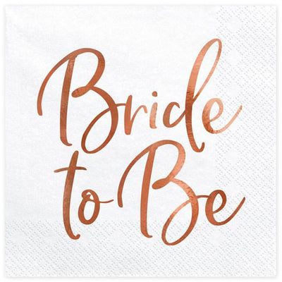 Rose Gold Bride To Be paperParty Napkins