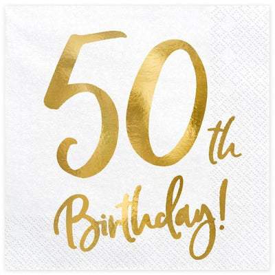 50th Birthday party paper Napkins