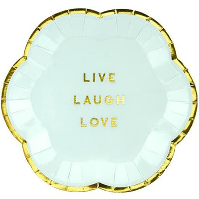 Live Laugh Love Canape Plates Party Deco