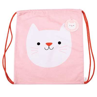 cookie the cat drawstring bag