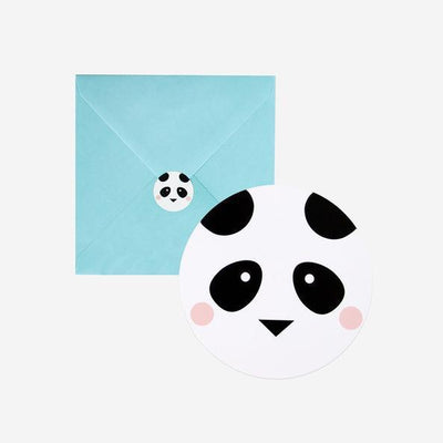 My Little Day - Panda Invitations (Pk8) - mld5- The Original Party Bag Company
