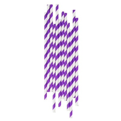 My Little Day - Purple Paper Straws (Pk25) - MLD-PARAVIO- The Original Party Bag Company