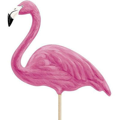 Party Deco - Flamingo Cake Toppers (Pk6) - kpt14- The Original Party Bag Company