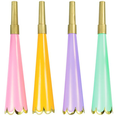 pastel party blowers