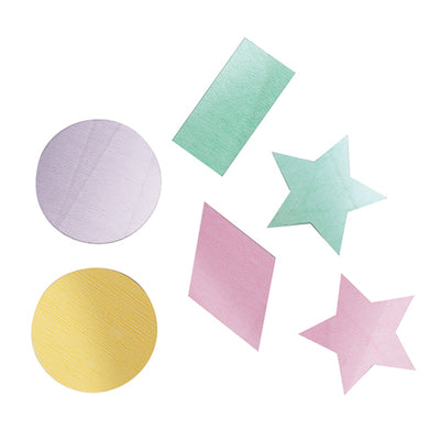 Pastel geometric shape confetti
