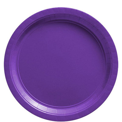 purple party plates