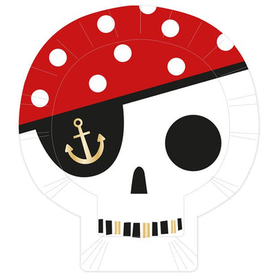 skull pirate plates
