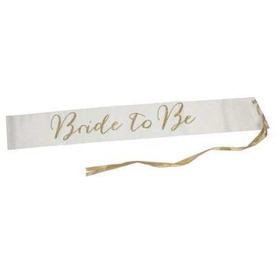 Talking Tables - Bride To Be Sash - WHT-SASH-BRIDE- The Original Party Bag Company