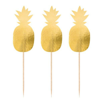 The Original Party Bag Company - Gold Foil Pineapple Picks - cate869- The Original Party Bag Company