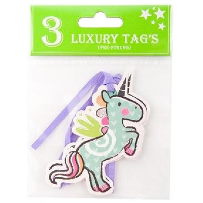 The Original Party Bag Company - Unicorn Gift Tags (Pk3) - 176749- The Original Party Bag Company